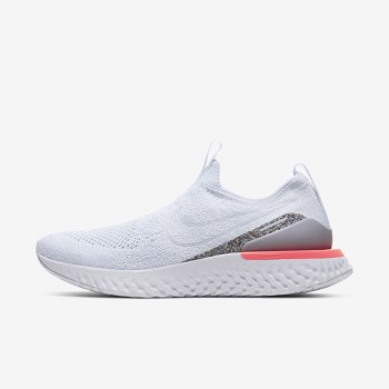 Nike Epic Phantom React Flyknit Icon Clash - Női Futócipő - Fehér/Szürke/Narancssárga/Platina